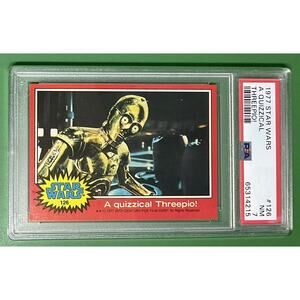 1977 Star Wars Card #126 A Quizzical Threepio! PSA 7 Cert #65314215
